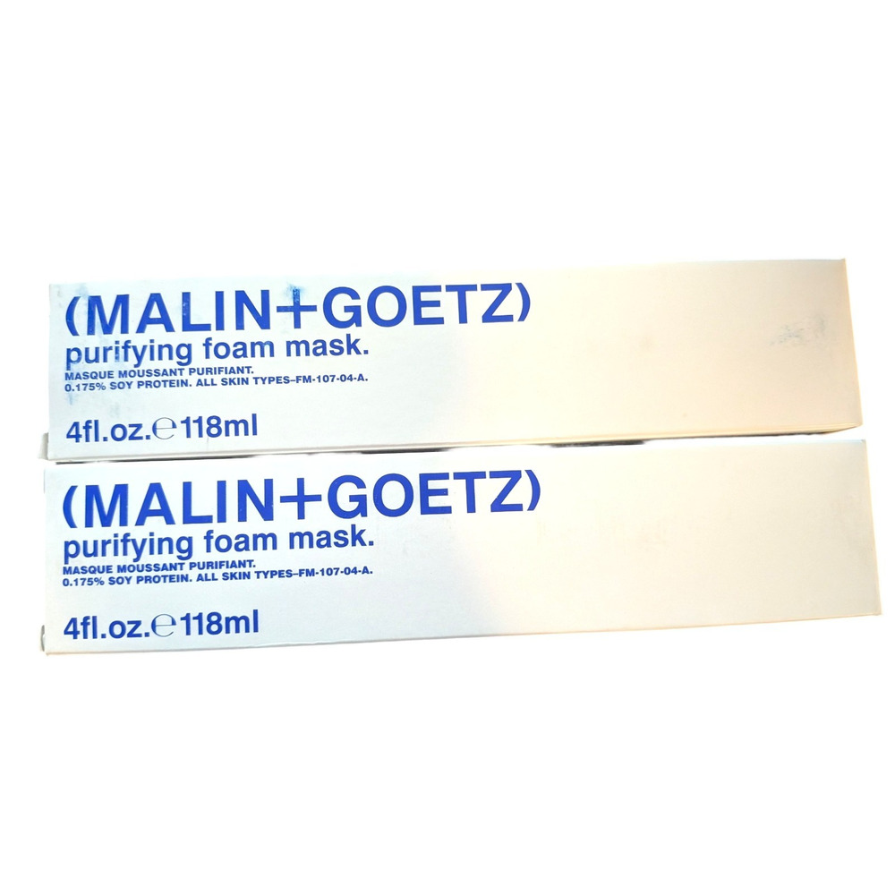 2x Malin + Goetz Purifying Foam Masks Soy Protein 4floz Each - Exp 10/2026 *AA